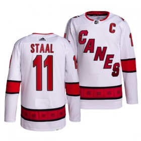 Carolina Hurricanes Trikot Staal 11 Adidas Jordan Weiss Authentic - Herren